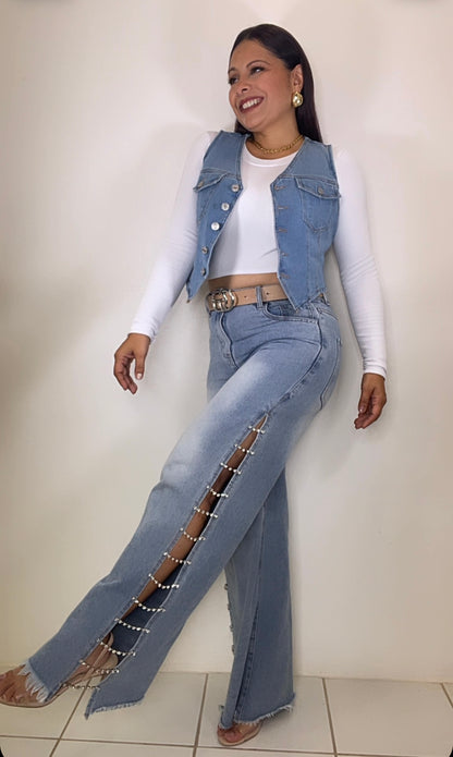 Denim Jeans Rhinestone