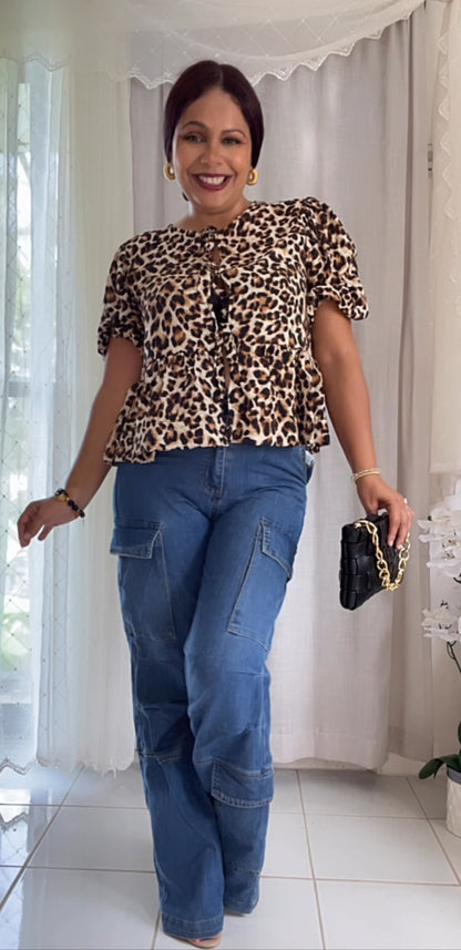 Greta Animal Print TOP