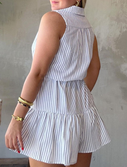 Maria Striped Romper