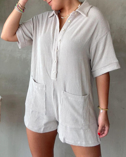 Moly Romper Ivory