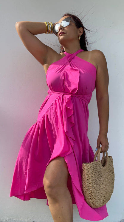 Pink Wrap Around Skirt