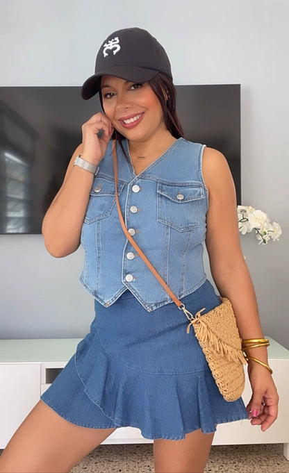 Denim Skort