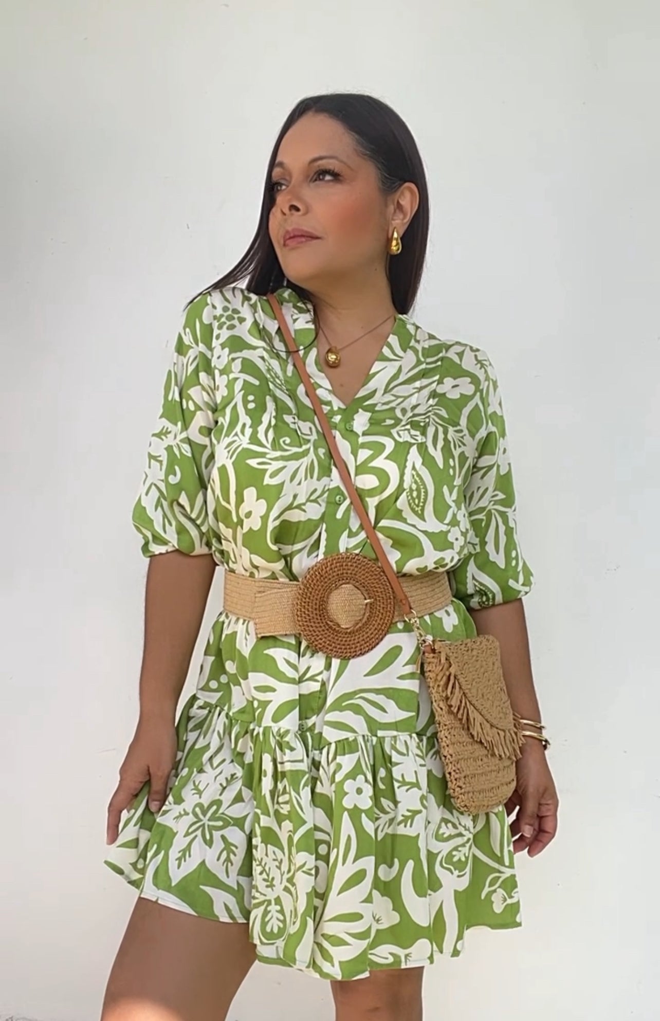 Flora Green Dress