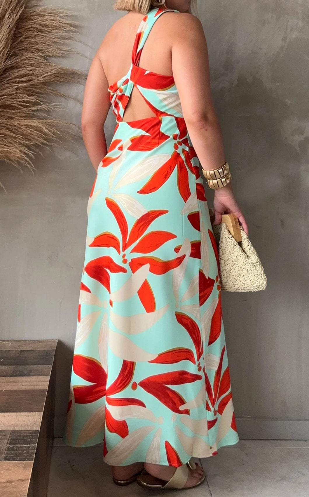 Floral One Shoulder Dress