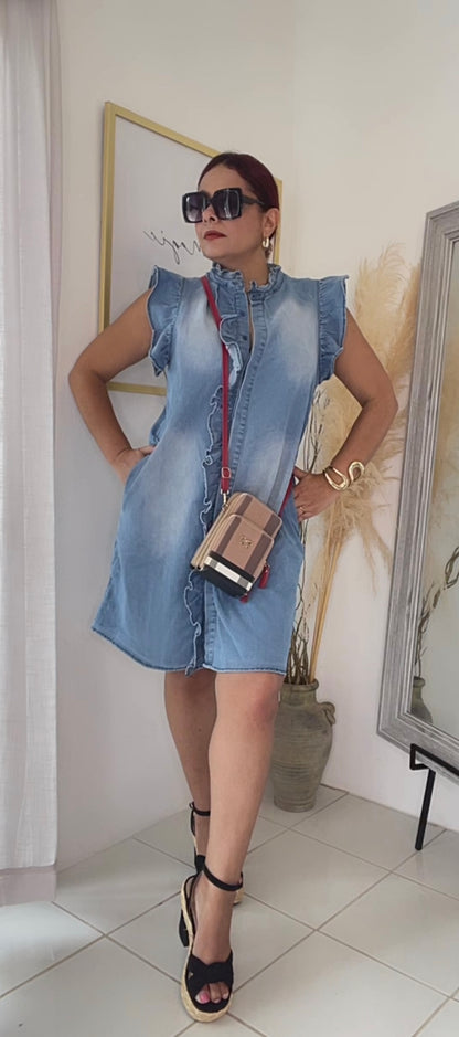 Light Denim Short Dress