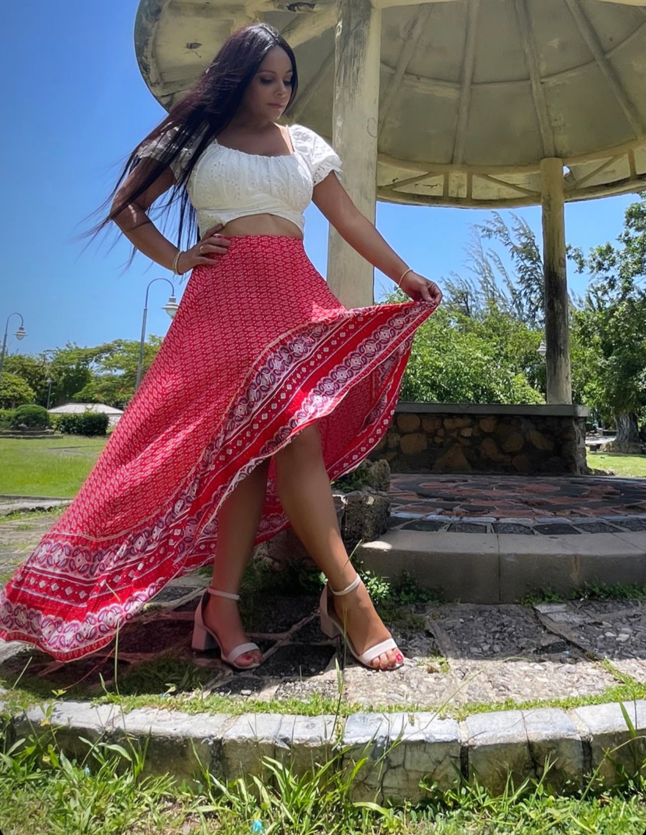 Red Gitana Skirt