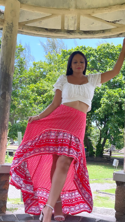 Red Gitana Skirt