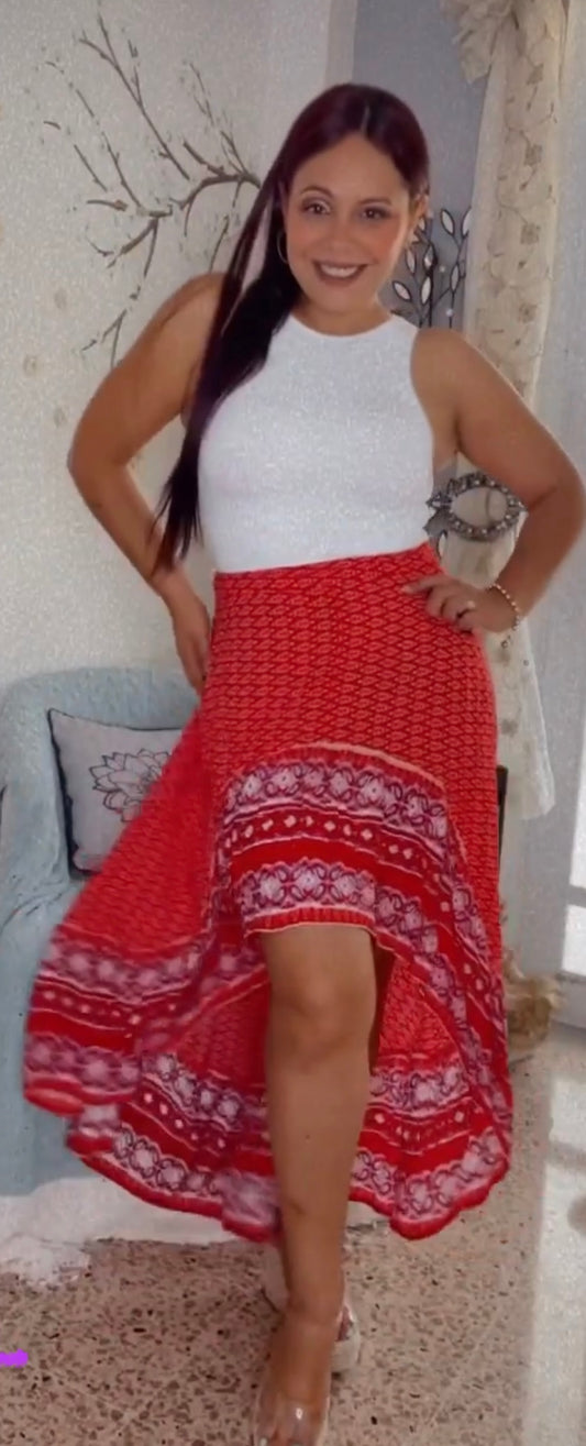 Red Gitana Skirt